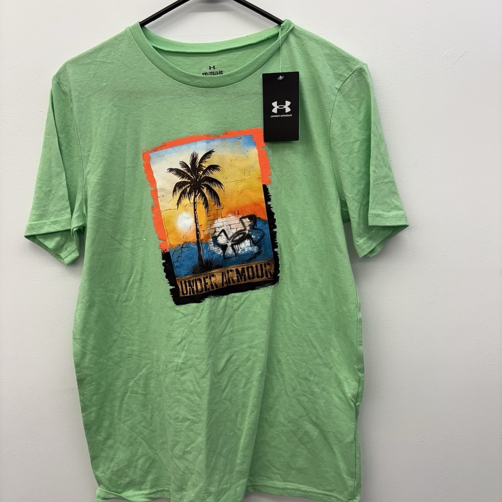 Under Armour Boys' Camo Icon Short Sleeve‎ T-Shirt Pick Size YXL Lime NWT